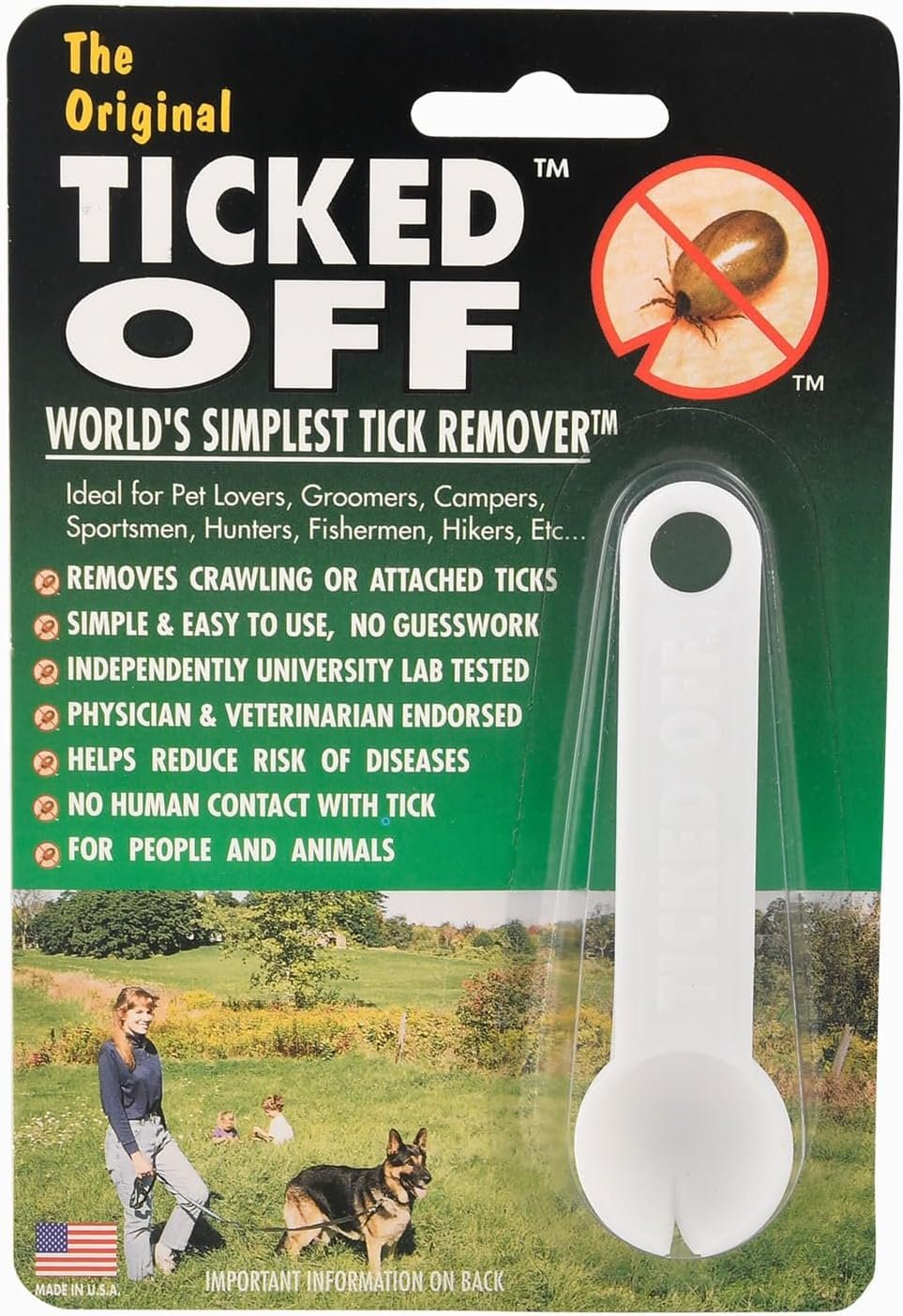 Ticked Off Pets Tick Remover, White